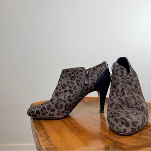 Vince Camuto Brown Leopard Heeled Boots